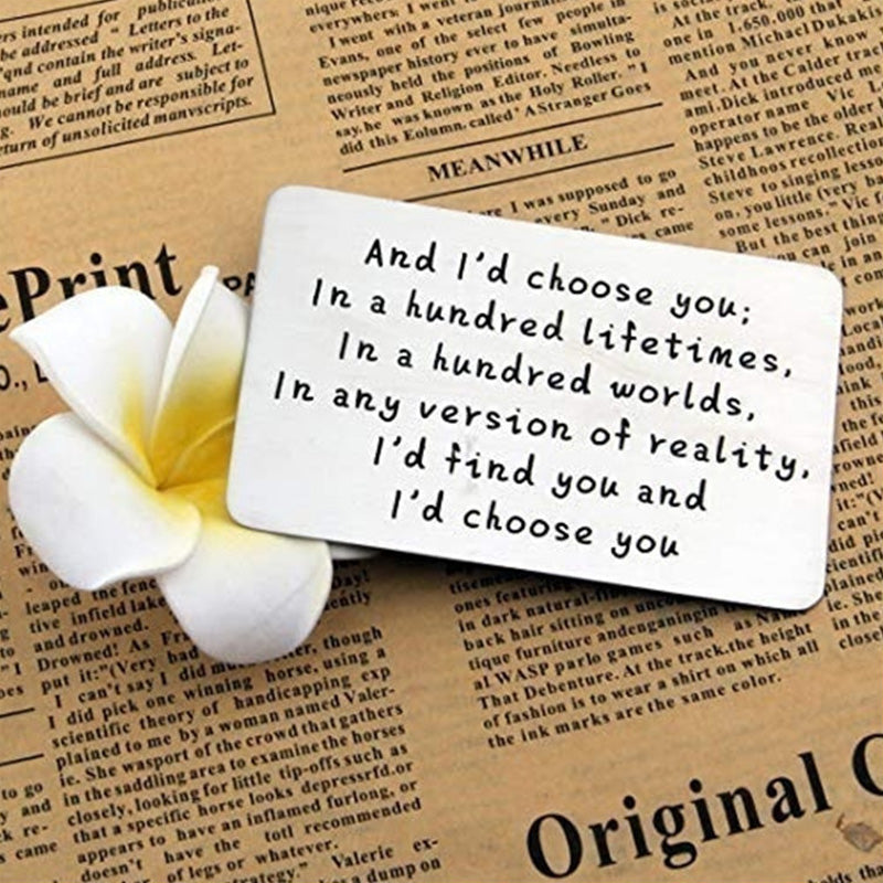 Engraved Metal Wallet Card | Durable & Meaningful Keepsake