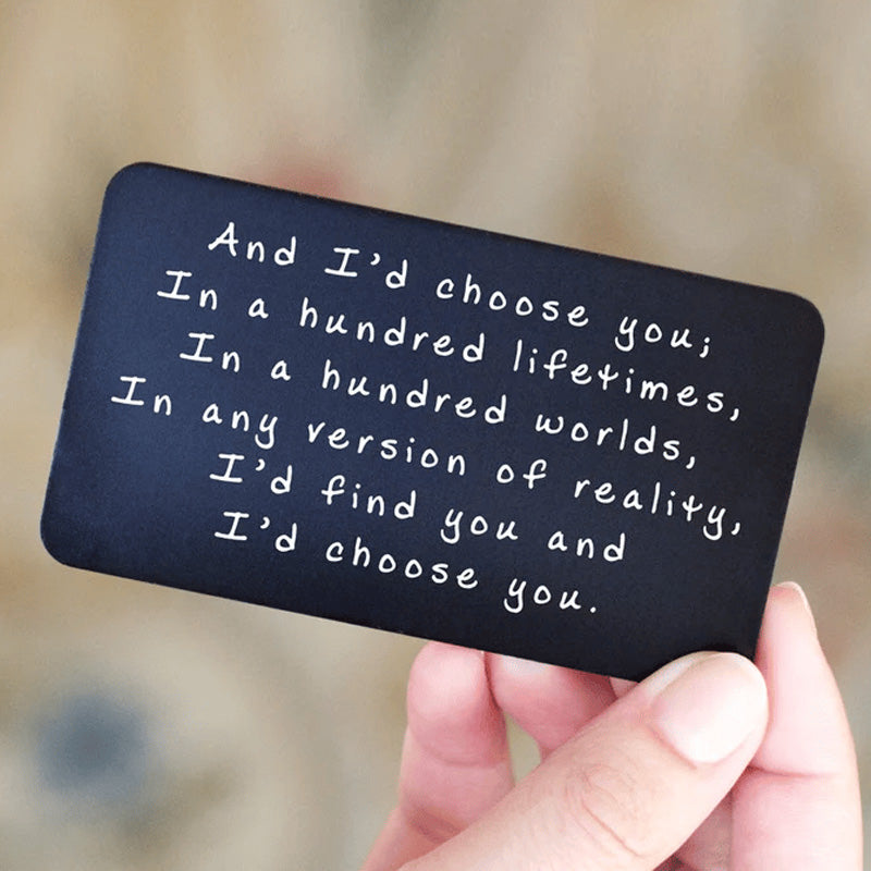 Engraved Metal Wallet Card | Durable & Meaningful Keepsake