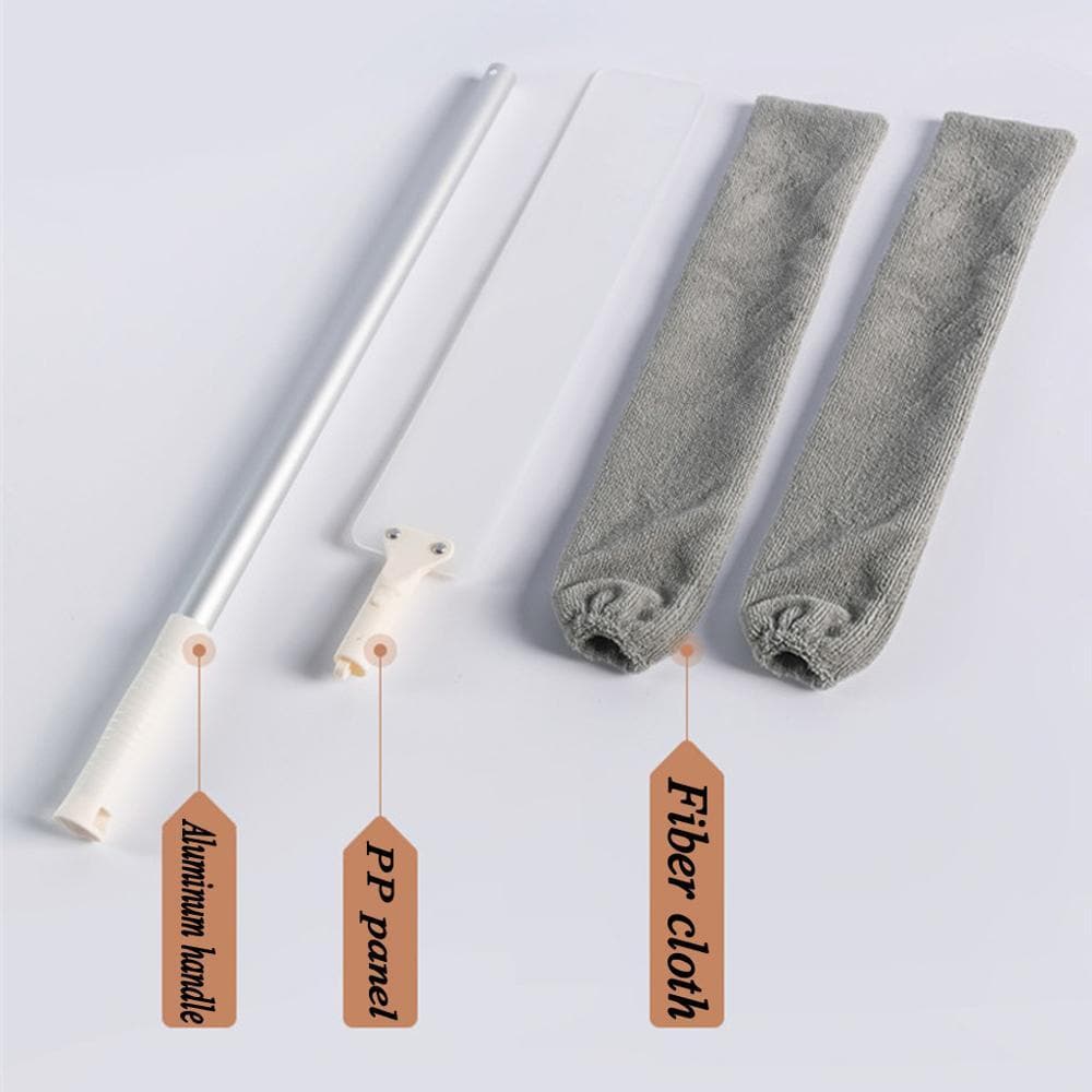 Extendable Feather Duster High-Fiber Head | Telescopic Handle for Extra Reach | Traps Dust, Sand & Crumbs Without a Ladder