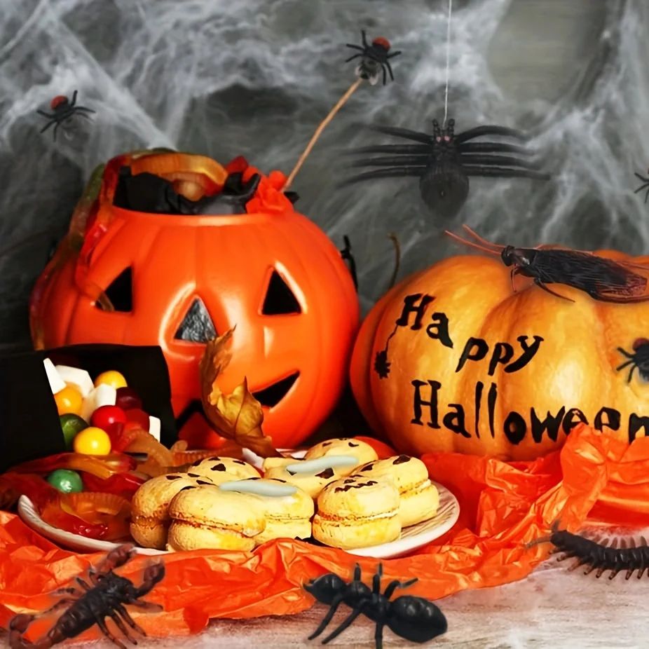 Fake Cockroach Prank Toys for Halloween & Party Pranks | 50-Piece Set, Lifelike Detail | Reusable Novelty Bugs