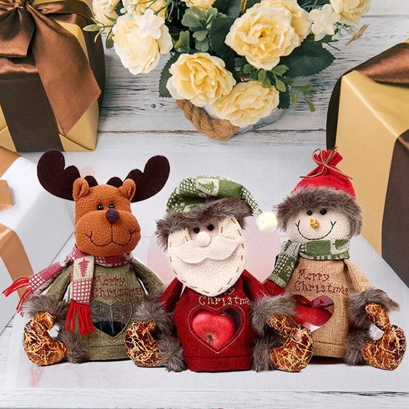 Festive Gift Bag Small Candy Decorative Fabric with Character Design
