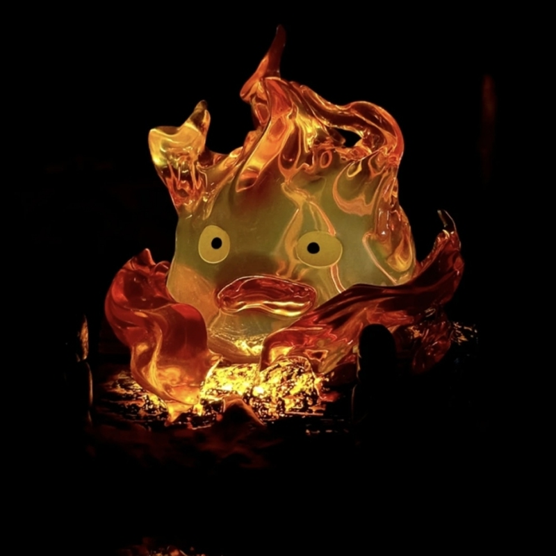 Flame Character Night Light | Handcrafted LED Resin Lamp | Warm Cosy Ambient Glow for Bedroom & Living Room Decor