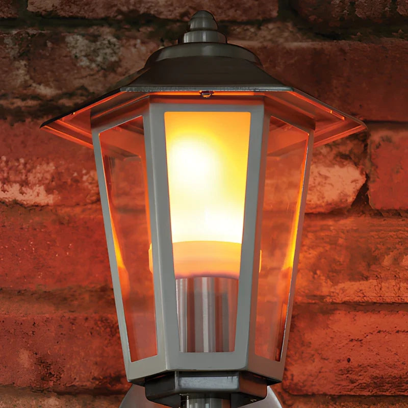 Flame-Flicker Light Bulb PVC 13.8 x 6.5 cm | Yellow or Blue | 4 Lighting Modes, Indoor/Outdoor Use, Fits E27/E26/E22 Sockets
