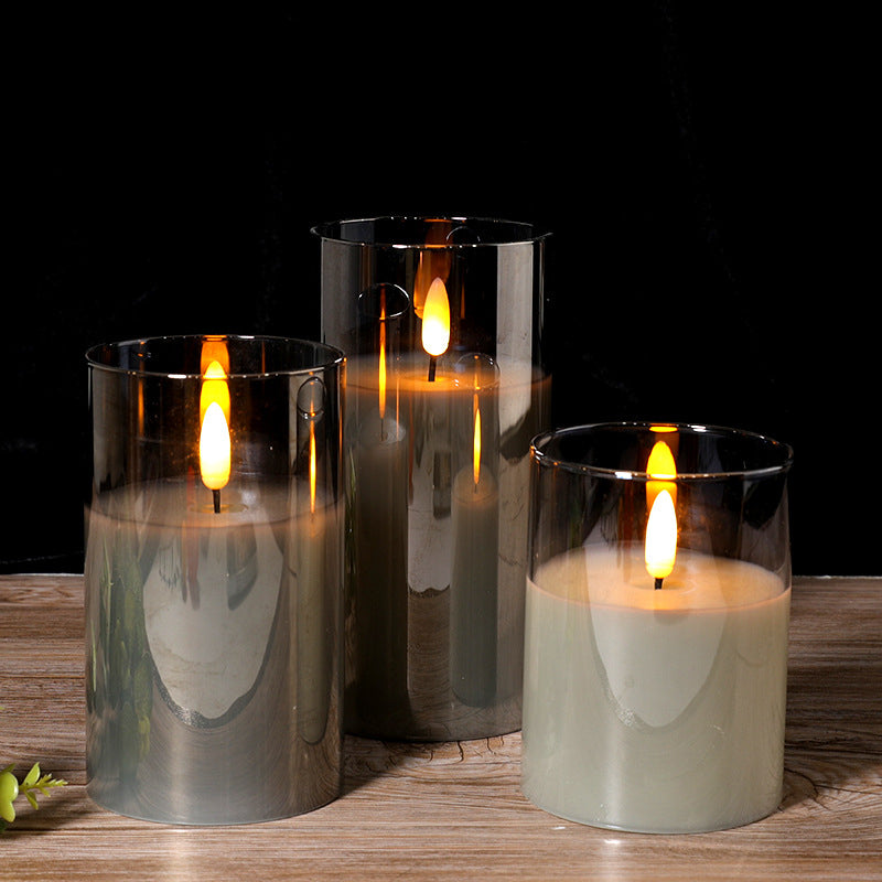 Flameless LED Candle with 3D Wick | Remote Control, Adjustable Brightness, 8-Hour Timer | Real Wax, Flicker Flame Effect