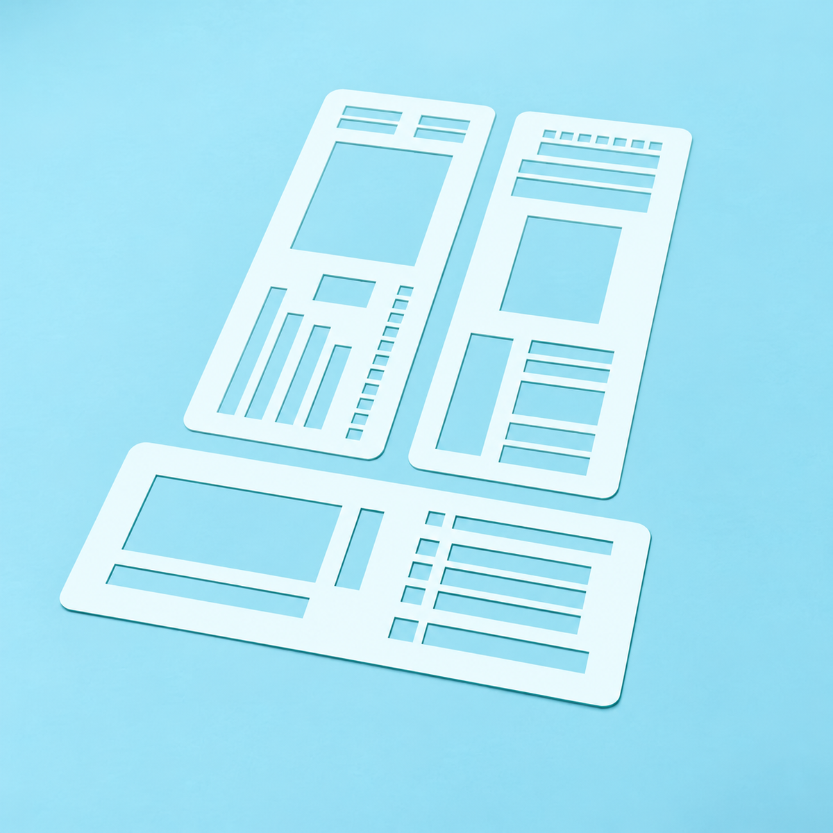 Flexible Mylar Dot Grid Stencil Set 3-Pack | Fits 5mm Journal Grids | Crisp Lines, Clean Boxes & Layouts Every Page