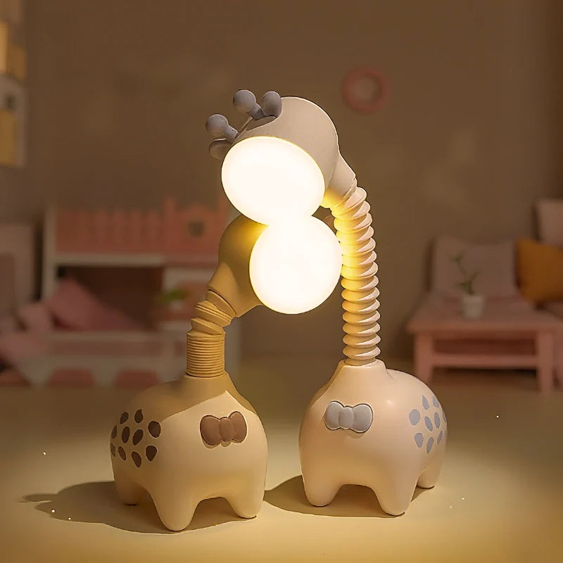 Flexible Neck Night Light, 360° Poseable | Pink, Beige, Green, Set of 3 | Rechargeable, Warm Glow