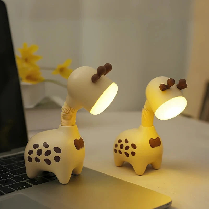 Flexible Neck Night Light, 360° Poseable | Pink, Beige, Green, Set of 3 | Rechargeable, Warm Glow