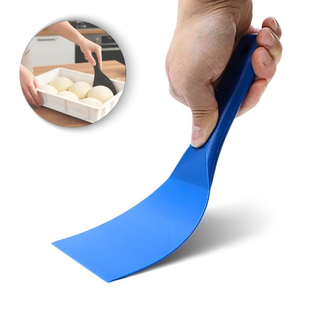 Flexible Pizza Dough Scraper Spatula Food-Grade Plastic | Ergonomic Handle, Hanging Hole | Non-Scratch Dough Cutting & Lifting