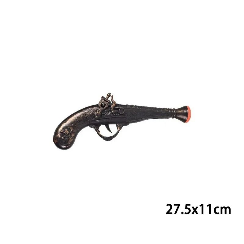 Flintlock Pirate Pistol Prop | Retro Engraved Costume Sidearm | Lightweight ABS Build for Halloween Party Cosplay