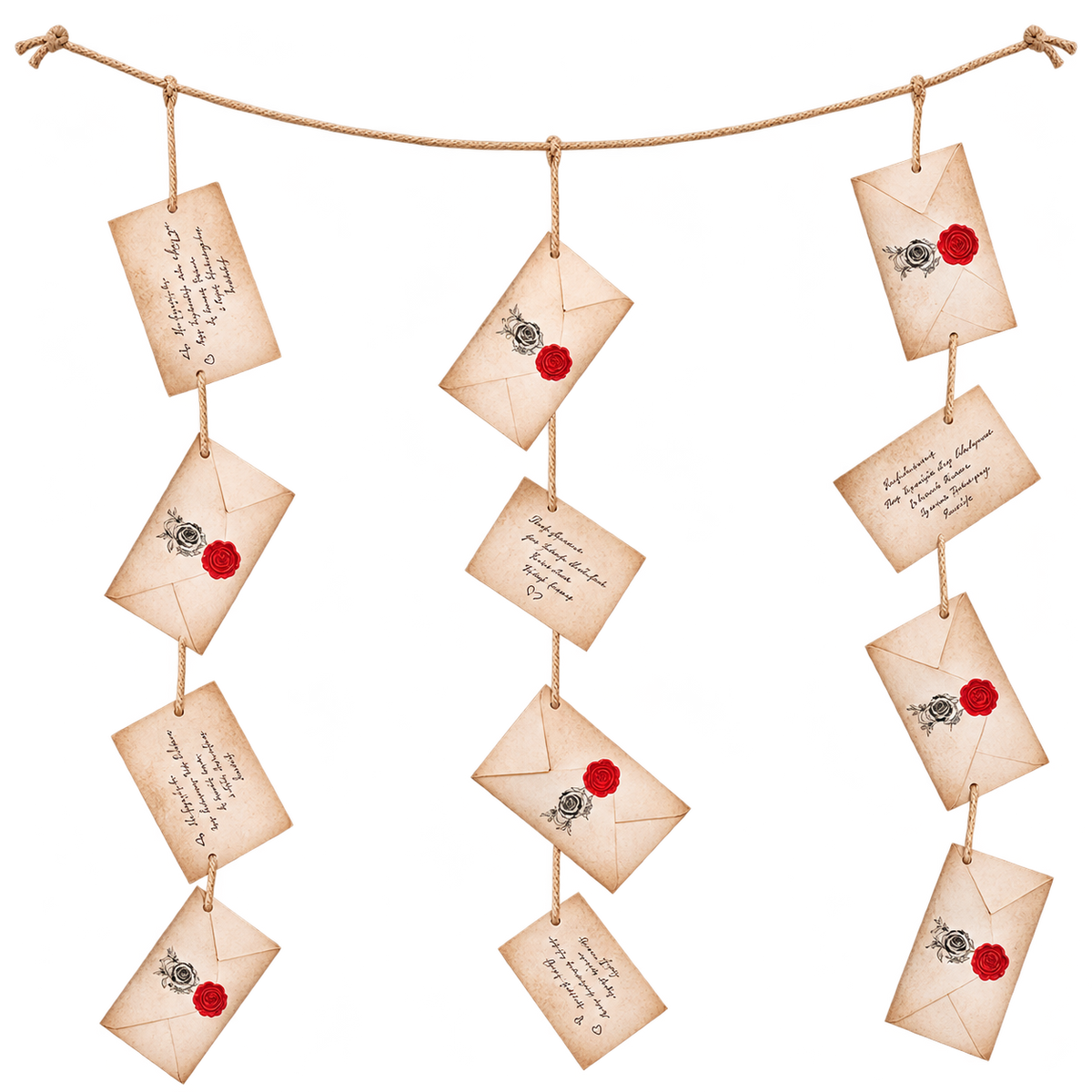 Floating Acceptance Letter Banner Wizard Theme | 20pcs Hanging Garland, 2 Strings | 300gsm Cardstock, Halloween & Christmas Décor