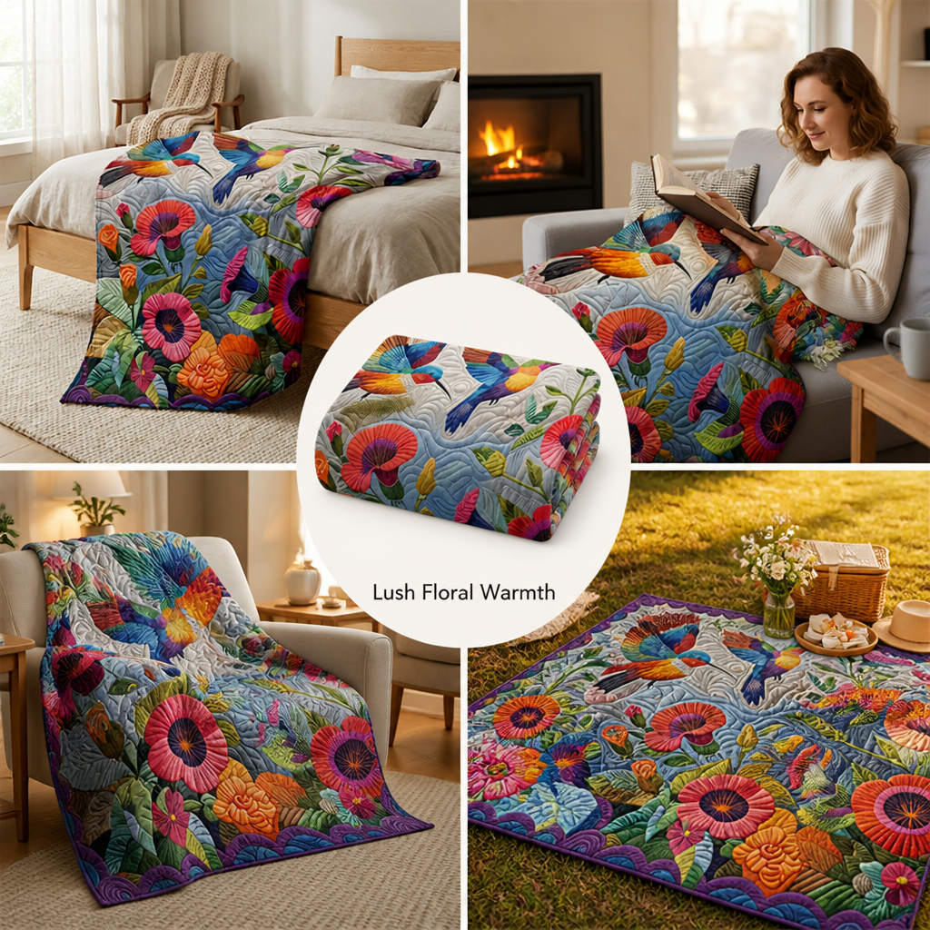 Floral Flannel Blanket | Plush Soft Throw with Vibrant Floral Print | Machine Washable, Fade-Resistant Cosy Comfort