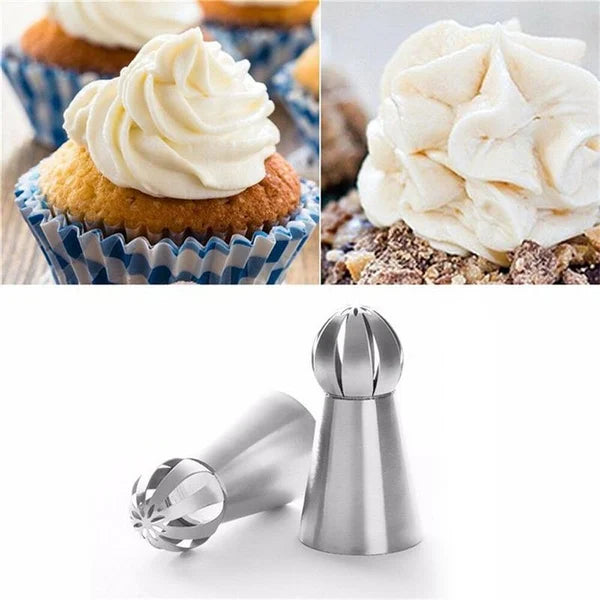 Flower Icing Piping Nozzles | Set Of Three Ball Tips