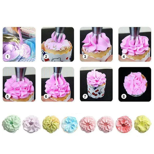 Flower Icing Piping Nozzles | Set Of Three Ball Tips