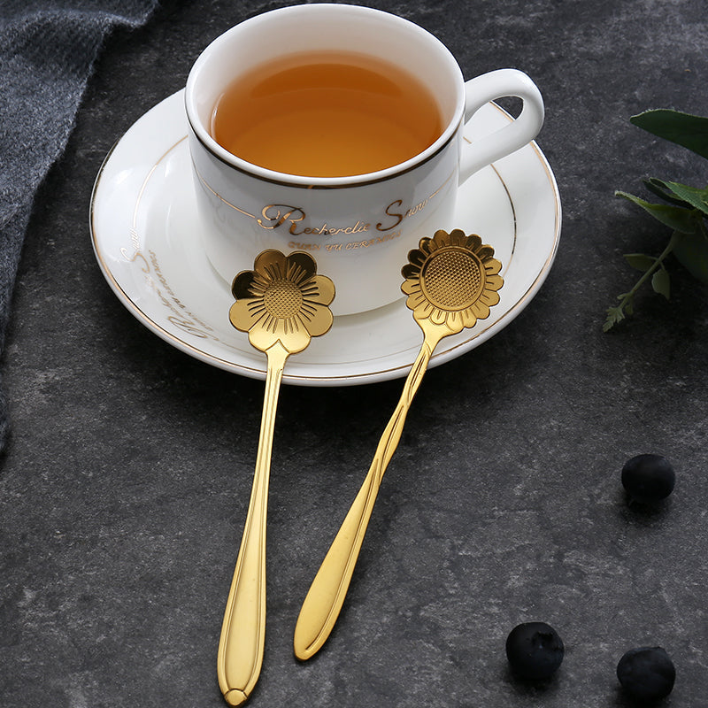 Flower Spoon Set | Eight Petal Bowls With Tapered Handles
