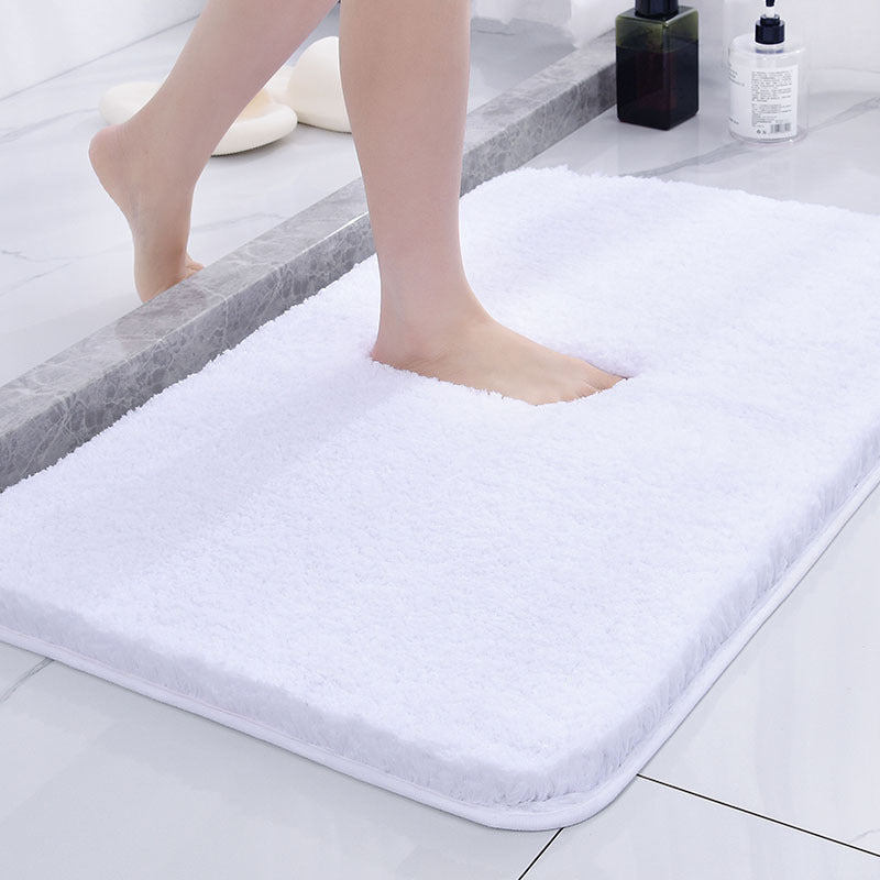 Fluffy Bath Mat Made of Polyester, Sizes 40 x 60 to 60 x 90 cm | Anti-Slip Base, 4 Colour Options | Machine Washable, Quick-Dry