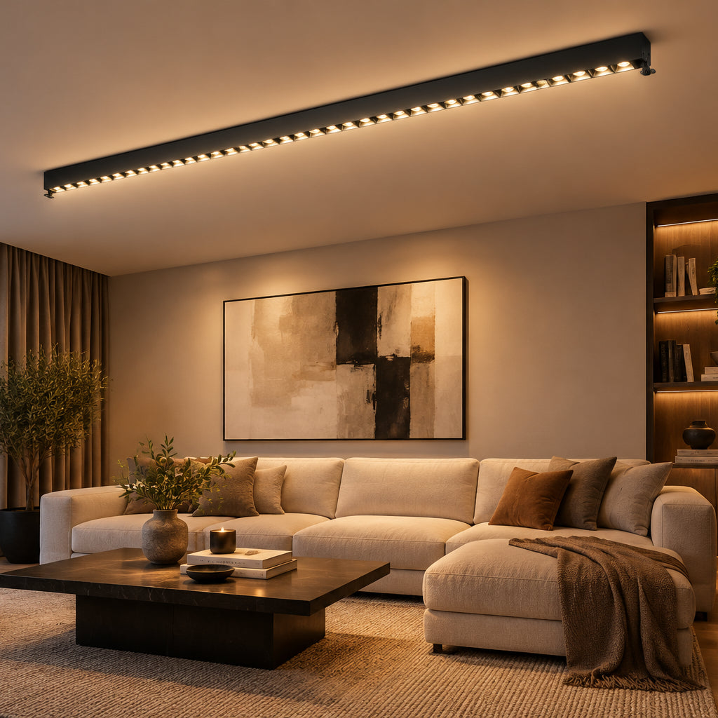 Flush Mount Ceiling Light Rotatable LED Linear 3000K 4000K with Wall Wash