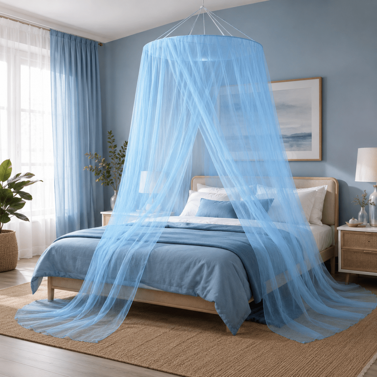 Foldable Mosquito Net | Round Dome Canopy Bed Curtain