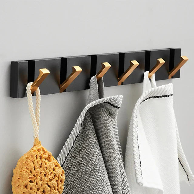 Foldable Wall Hook | Two Folding Arms, Flush Backplate