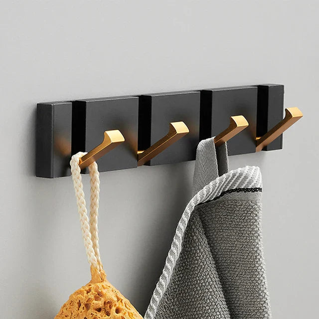 Foldable Wall Hook | Two Folding Arms, Flush Backplate
