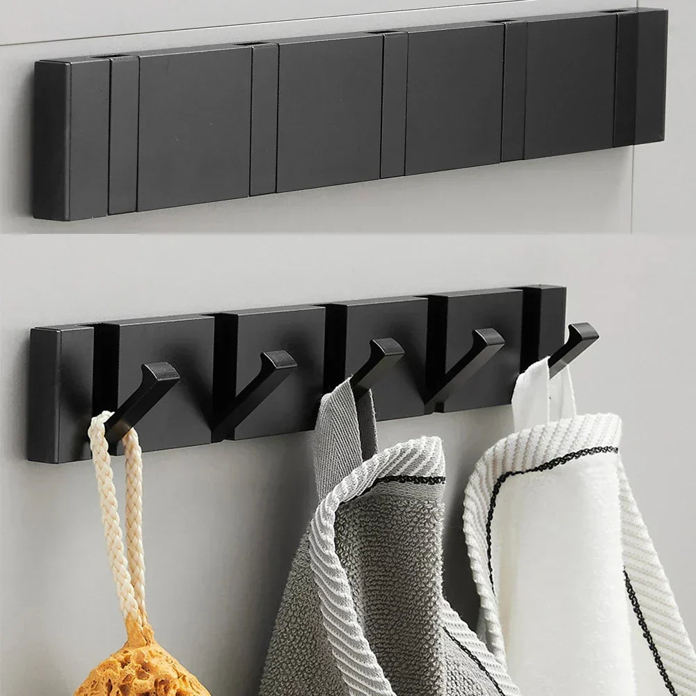 Foldable Wall Hook | Two Folding Arms, Flush Backplate