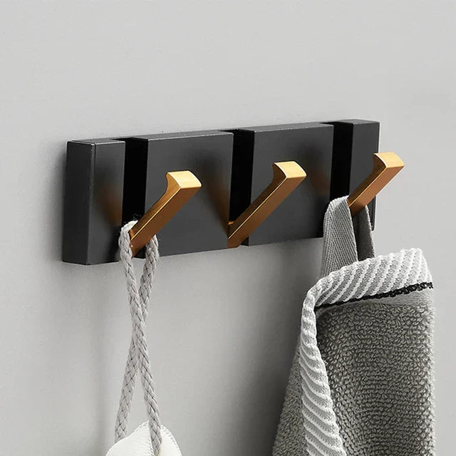 Foldable Wall Hook | Two Folding Arms, Flush Backplate