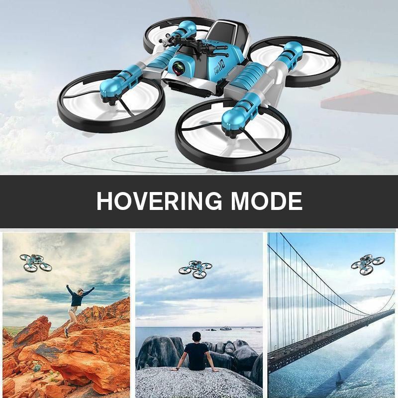 Folding RC Drone Convertible Motorcycle WiFi Camera with One-Key Takeoff