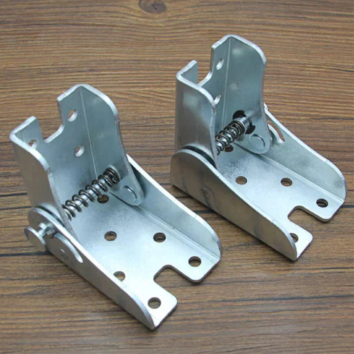 Folding Table Leg Hinge Steel | 90 Degree Spring-Loaded Self-Lock | Rust-Resistant Bracket Holds 120kg for DIY Furniture