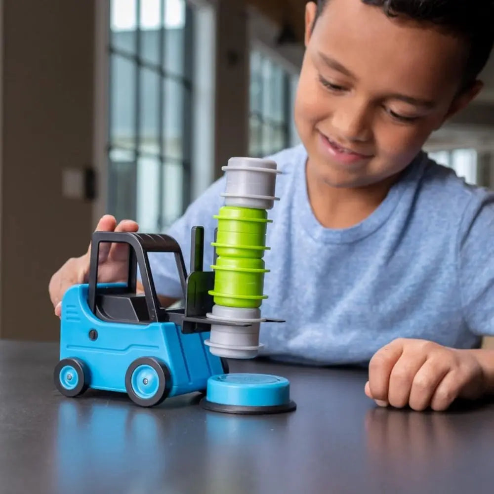 Forklift Crazy Game | Toy Forklift Stacking Race with Challenge Cards and Bell