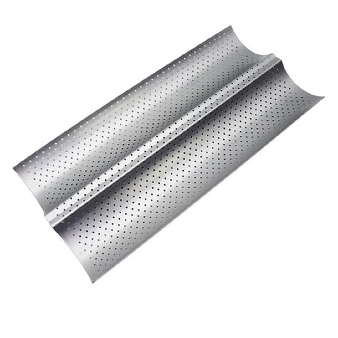 French Bread Pan | Perforated Twin Channel Baguette Tray