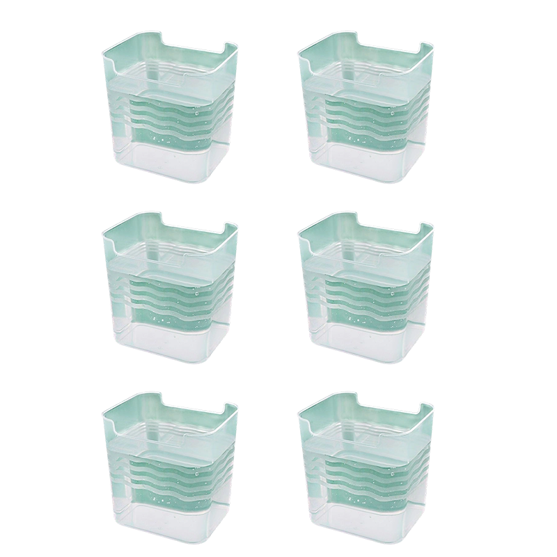 Fridge Door Storage Box Set, Plastic | Hook-On Design, No Tools Needed | Set of 6 for Fridge, Drawer & Pantry Organisation