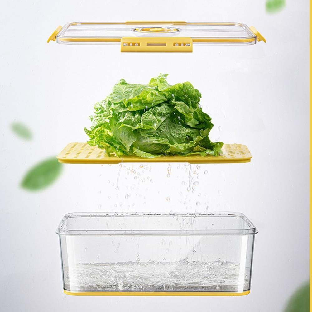 Fridge Organiser | Stackable Clear Box With A Drain Tray