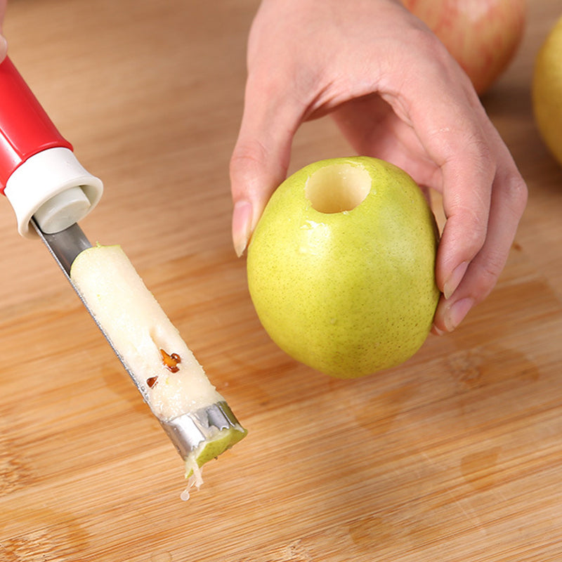 Fruit Peeler and Corer Stainless Steel | Curved Blade with Built-In Corer | Quick, Mess-Free Fruit Prep Tool Today