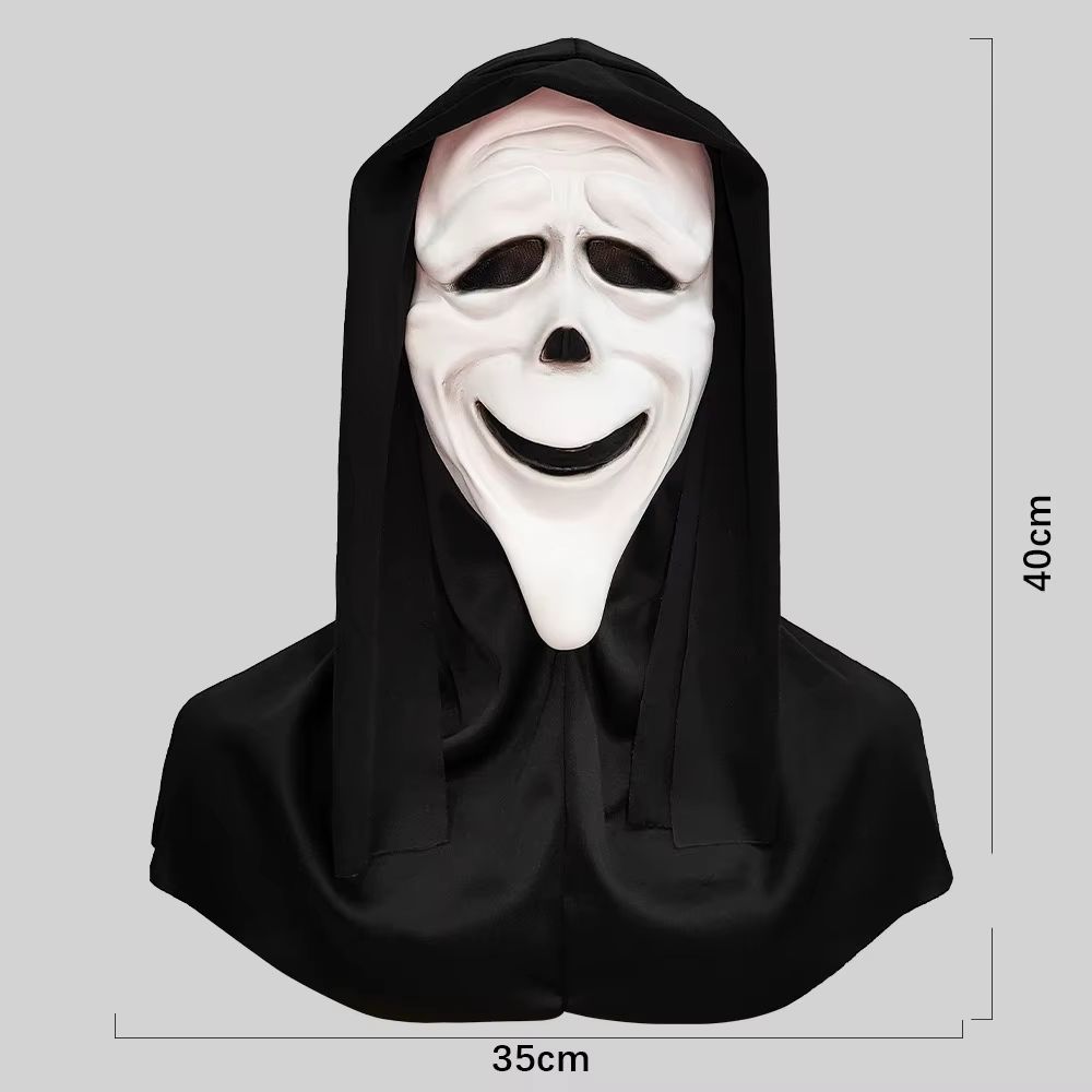 Full Head Scream Mask Halloween Costume | Creepy Red Tongue Design, Breathable Openings | Flexible Natural Latex