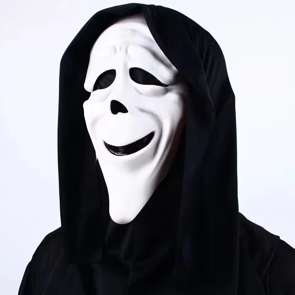 Full Head Scream Mask Halloween Costume | Creepy Red Tongue Design, Breathable Openings | Flexible Natural Latex