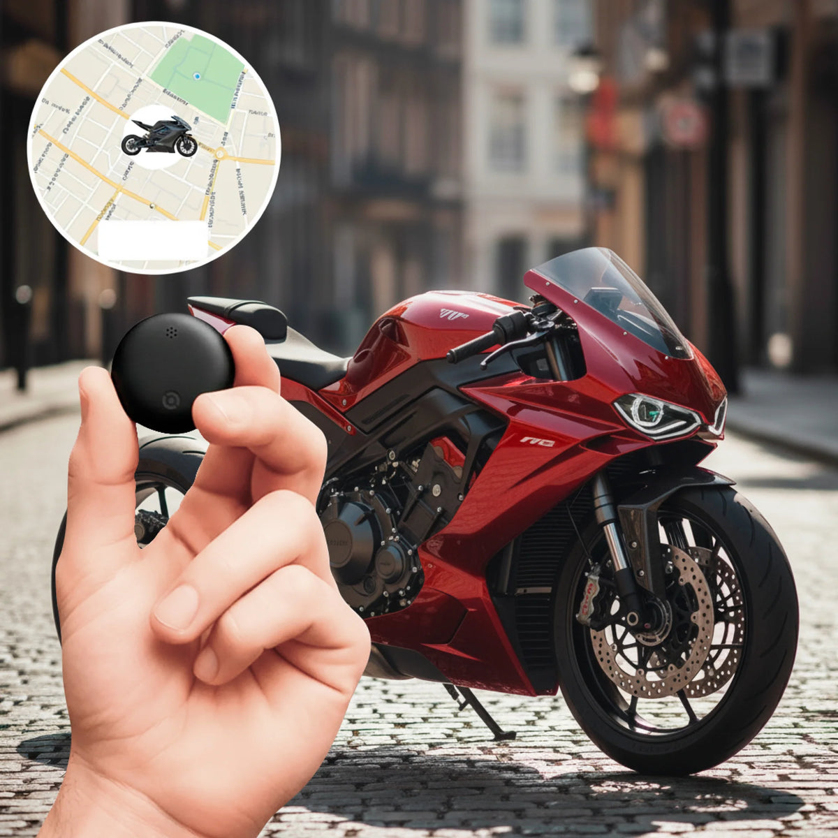 GPS Tracker for Motorcycles | Disc Body, App Location
