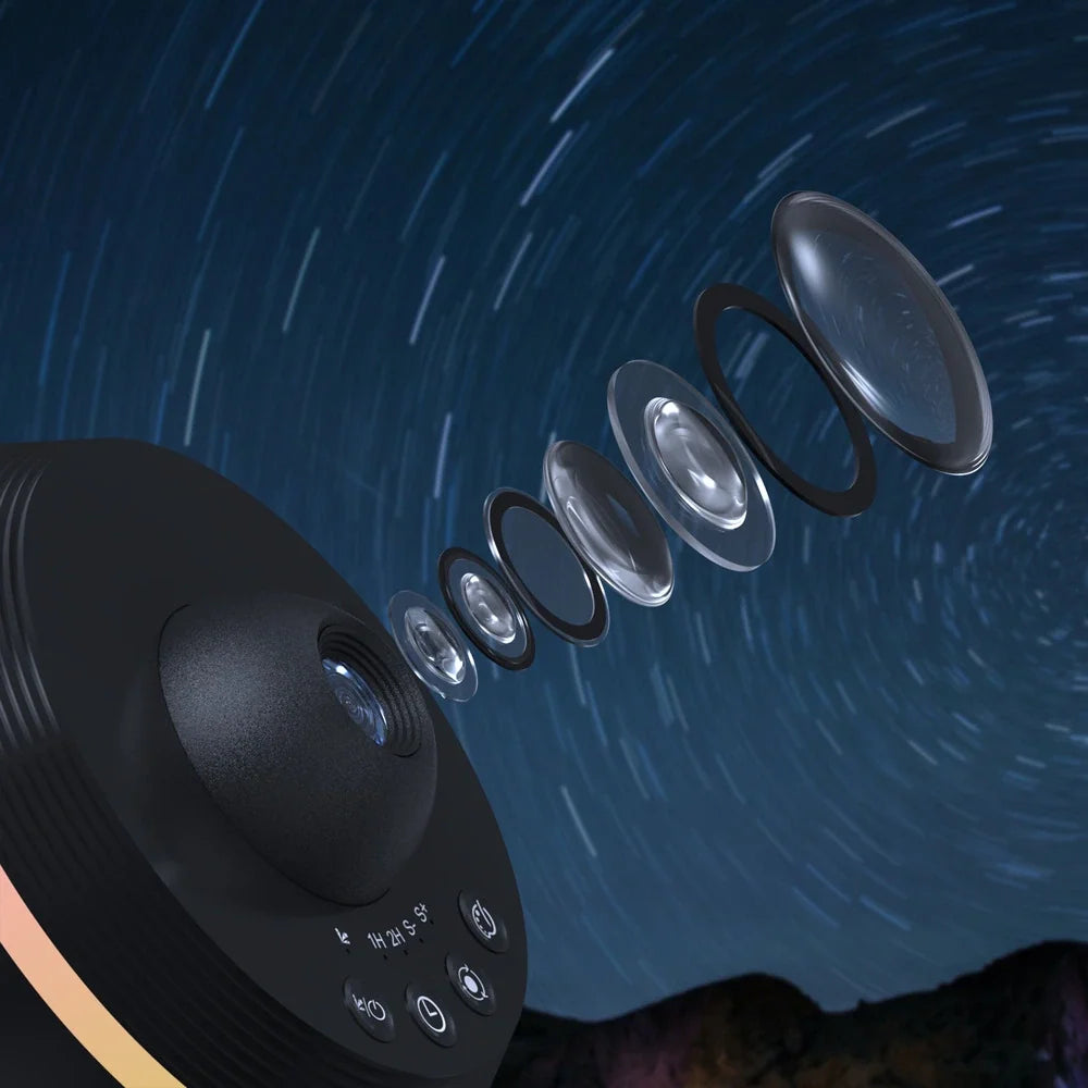 Galaxy Night Light Projector USB Plug-In 19-Motif with Built-In Timer