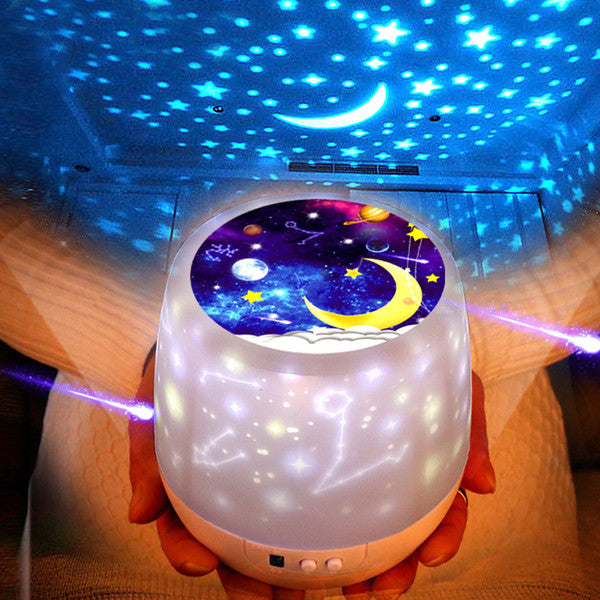 Galaxy Star Projector Light LED | Interchangeable Light Discs & USB Power | Creates Calming Starry Room Ambience