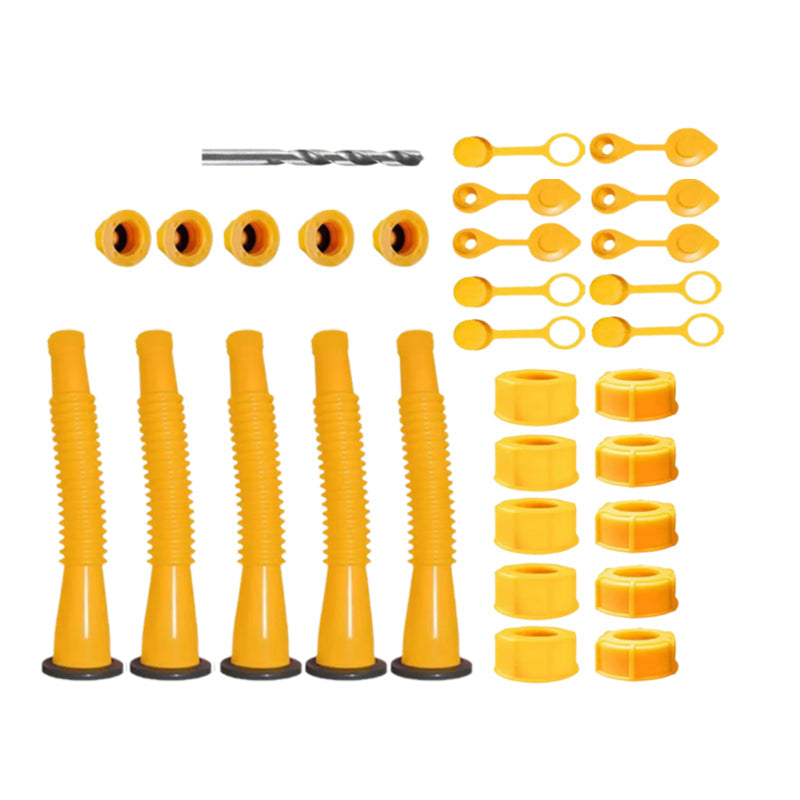 Gas Can Spout Replacement HDPE | Flexible Nozzle & Anti-Spill Cap | Fits Most Oil Cans, Leak-Free Seal, No Drilling Needed