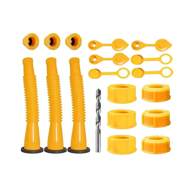 Gas Can Spout Replacement HDPE | Flexible Nozzle & Anti-Spill Cap | Fits Most Oil Cans, Leak-Free Seal, No Drilling Needed