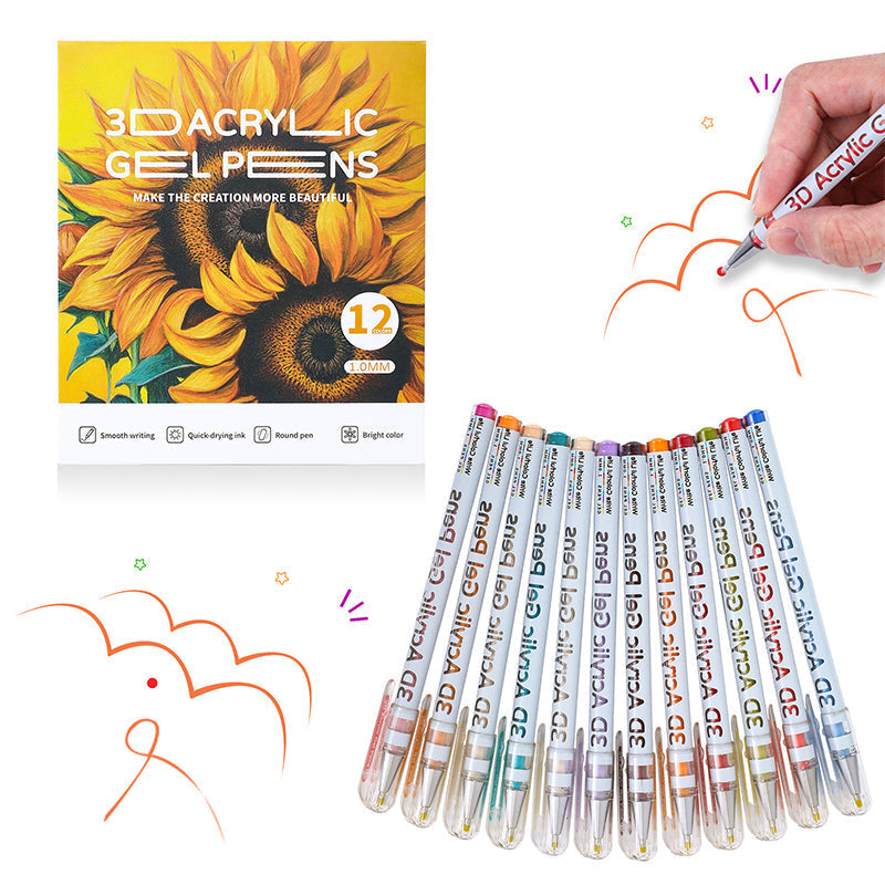 Gel Pens Stainless Steel Fine Tip Lightweight with Comfort Grip Barrel
