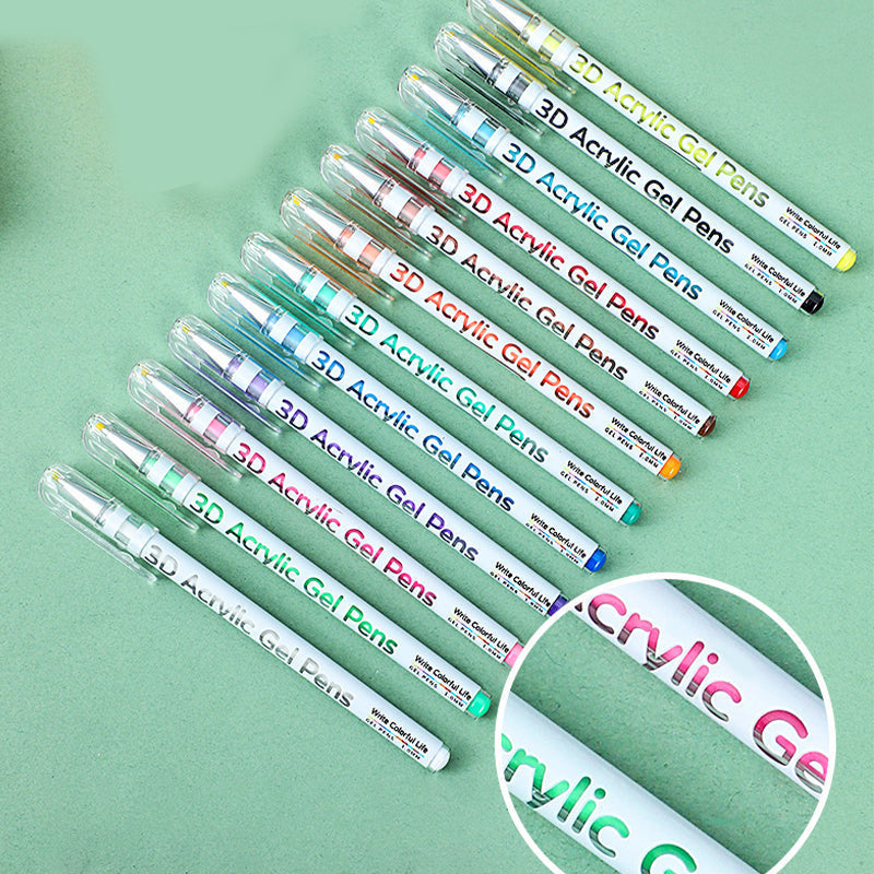 Gel Pens Stainless Steel Fine Tip Lightweight with Comfort Grip Barrel
