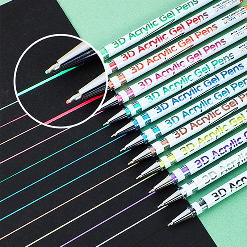 Gel Pens Stainless Steel Fine Tip Lightweight with Comfort Grip Barrel