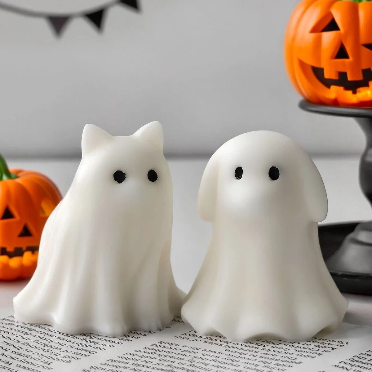 Ghost Candle Silicone Mould | Halloween Decoration Design | Flexible Reusable Mould for Wax, Resin and Soap Crafts