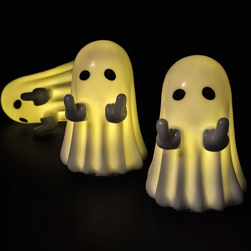 Ghost Figurine Halloween Decoration | Multi-Piece Sets Available | Resin Tabletop Ornament for Desks and Shelves