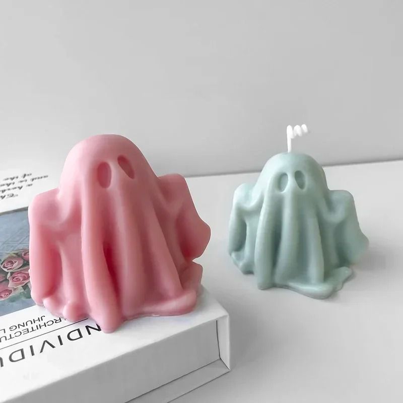 Ghost Silicone Candle Mould Halloween | Flexible, Reusable Design | For Wax, Resin, Soap & Plaster Crafts, Detailed Finish