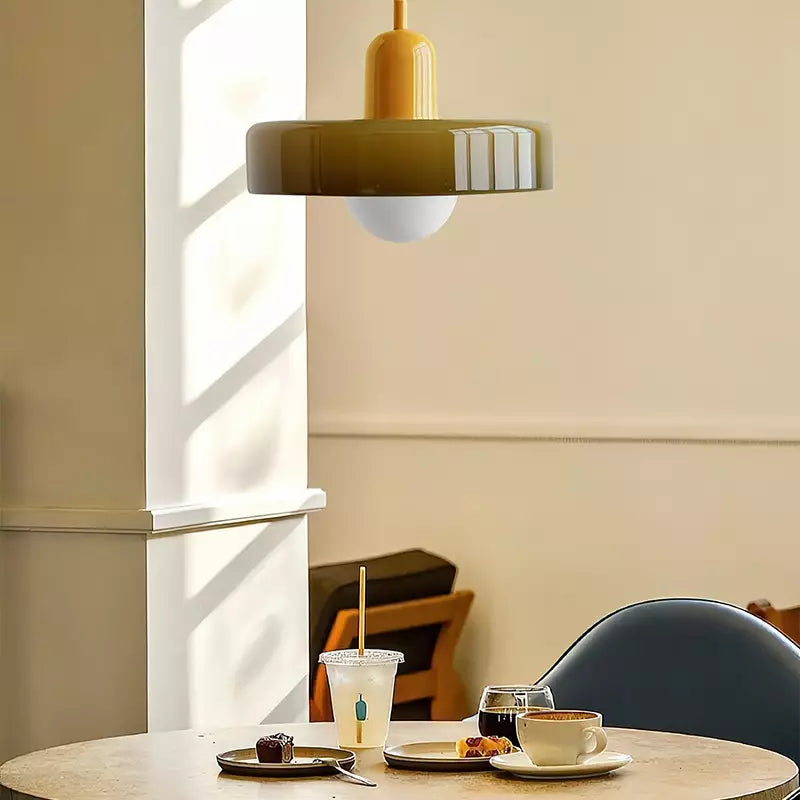 Glass Pendant Light | Adjustable Cable Length & G9 Fitting | Diffused, Warm Glow for Dining and Living Spaces Alike