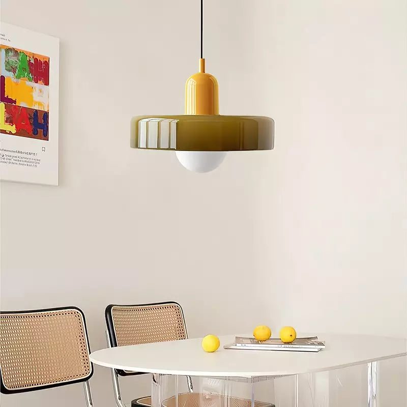 Glass Pendant Light | Adjustable Cable Length & G9 Fitting | Diffused, Warm Glow for Dining and Living Spaces Alike