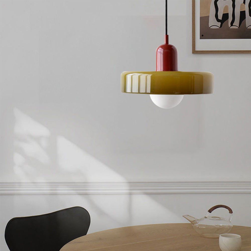 Glass Pendant Light | Adjustable Cable Length & G9 Fitting | Diffused, Warm Glow for Dining and Living Spaces Alike