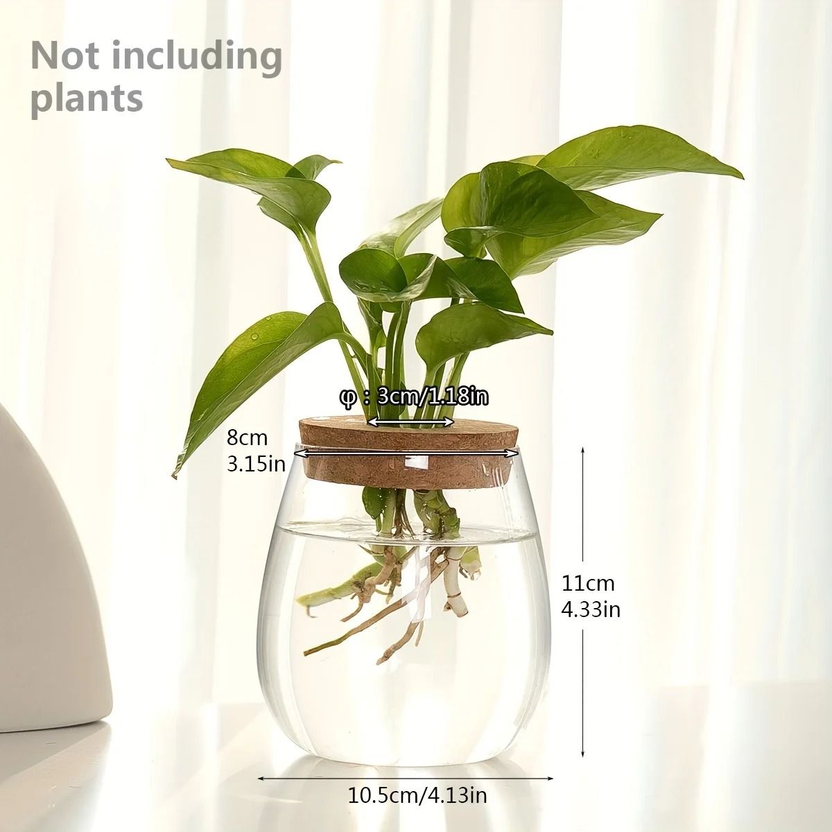 Glass Propagation Station Vase Rack | Wooden Stand for Hydroponic Plant Cuttings | Tabletop Desk Decoration Piece