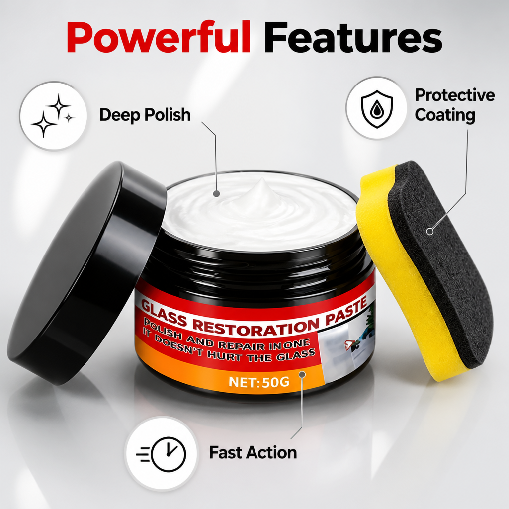 Glass Scratch Remover Paste Multi-Surface with Hydrophobic Coating